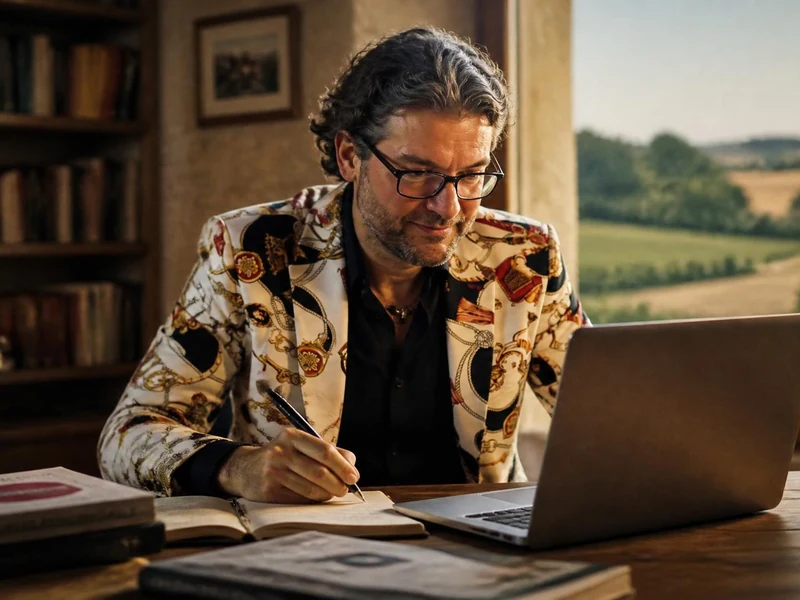 Un homme travaillant à son bureau illustre le thème olivier Dauvers vie privée et familiale