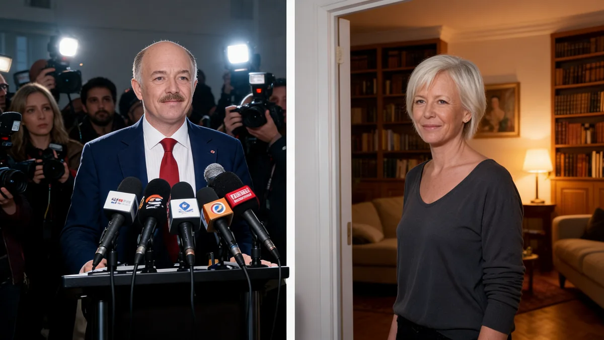 Le criminologue Alain Bauer aux côtés d'une femme pouvant être l'épouse de Alain Bauer dans un cadre privé