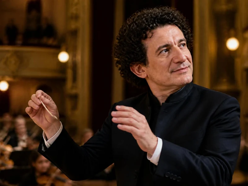 Alain Altinoglu dirige un orchestre avec passion sur la scène d'un opéra