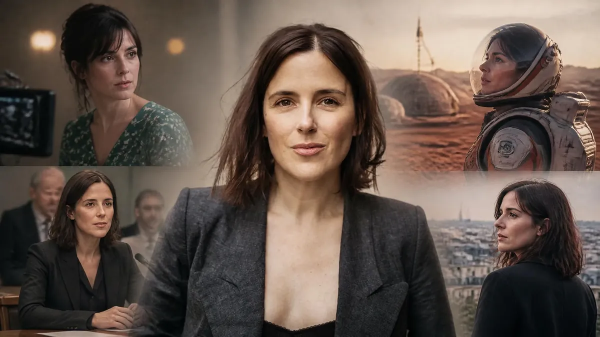 Montage photo montrant les différents visages et rôles de l'actrice française Clémentine Poidatz