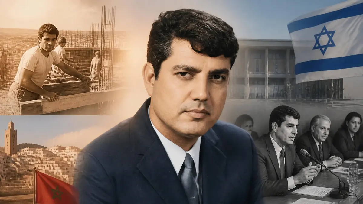 Montage illustrant les différentes étapes de la vie politique et du parcours personnel de David Levy