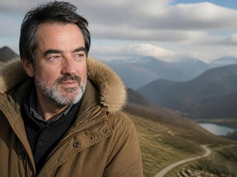 Portrait du réalisateur Denis Imbert posant devant un paysage de montagne vaste et sauvage