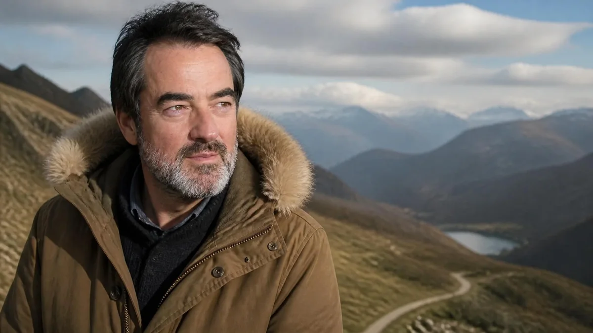 Portrait du réalisateur Denis Imbert posant devant un paysage de montagne vaste et sauvage