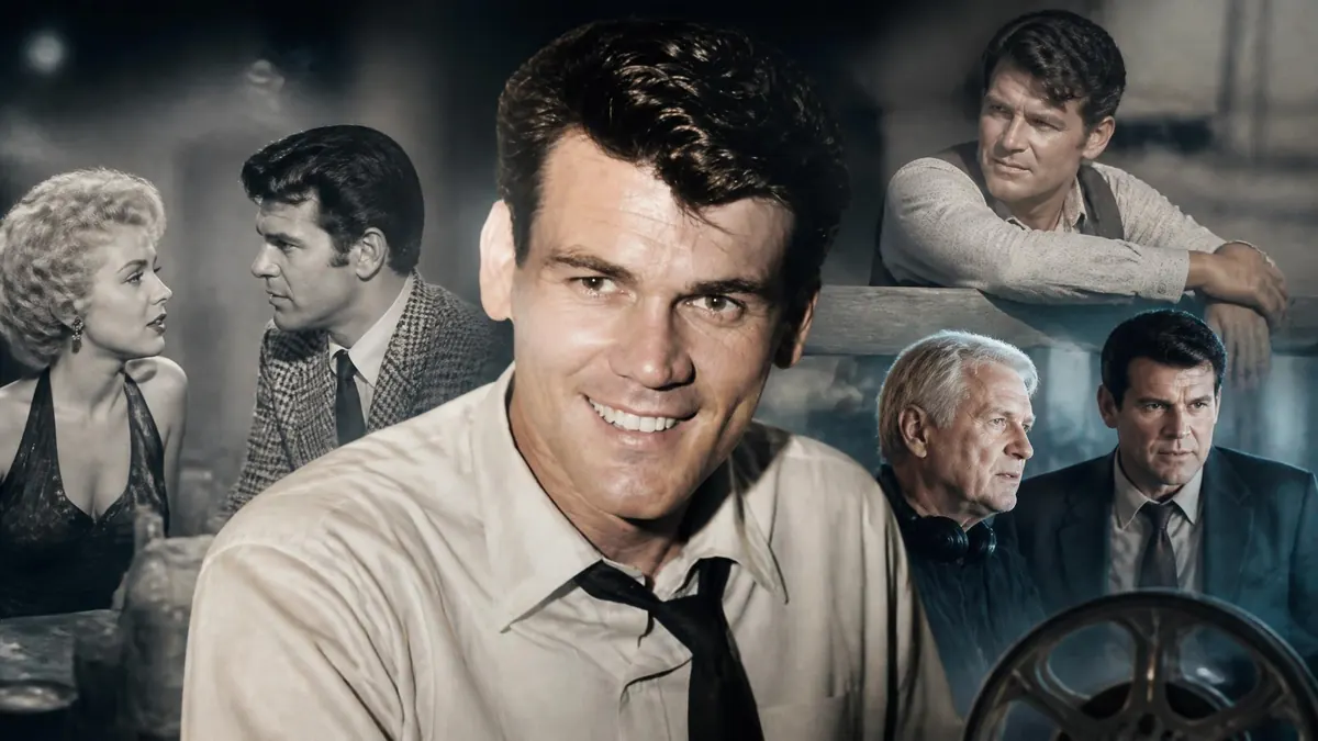 Montage photo retraçant la carrière de l'acteur Don Murray à différentes époques de sa vie
