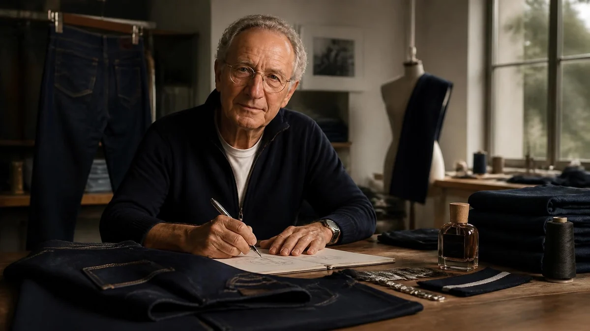 Un tailleur mature dessine des croquis dans un atelier de couture dédié au style Jacob Cohen