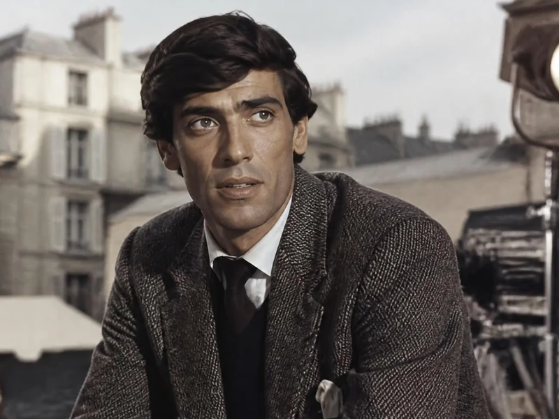 Portrait de l'acteur Jean-Loup Reynold en costume sur un lieu de tournage en extérieur