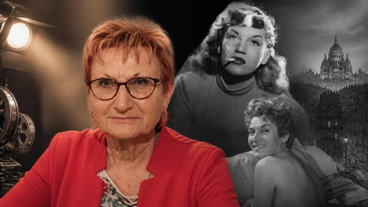 Montage photo mettant en avant le visage de la comédienne Joëlle Bernard à différentes étapes de sa vie et carrière