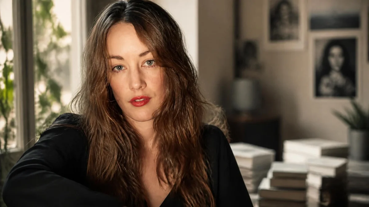Portrait de Juliette Besson regardant l'objectif dans un intérieur lumineux