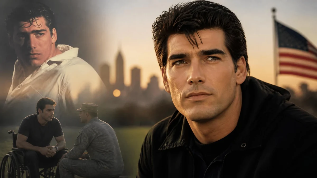 Montage photographique illustrant les différents visages et moments de la carrière de l'acteur Ken Wahl