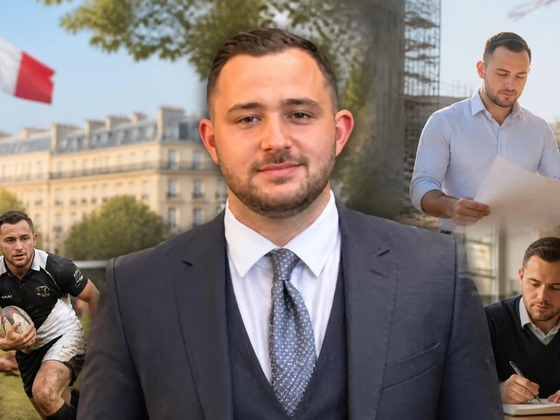 Montage photo montrant Louis Chauffroy dans différentes situations de la vie quotidienne et professionnelle