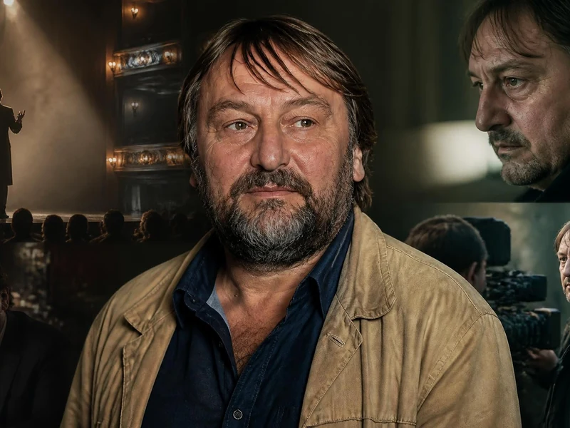 Montage de plusieurs portraits et scènes de jeu mettant en avant l'acteur français Patrick D'Assumçao