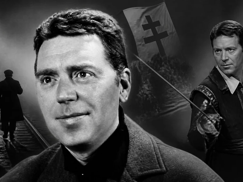 Portrait en noir et blanc illustrant les différents visages de l'acteur Robert Bazil entre Résistance et rôle historique