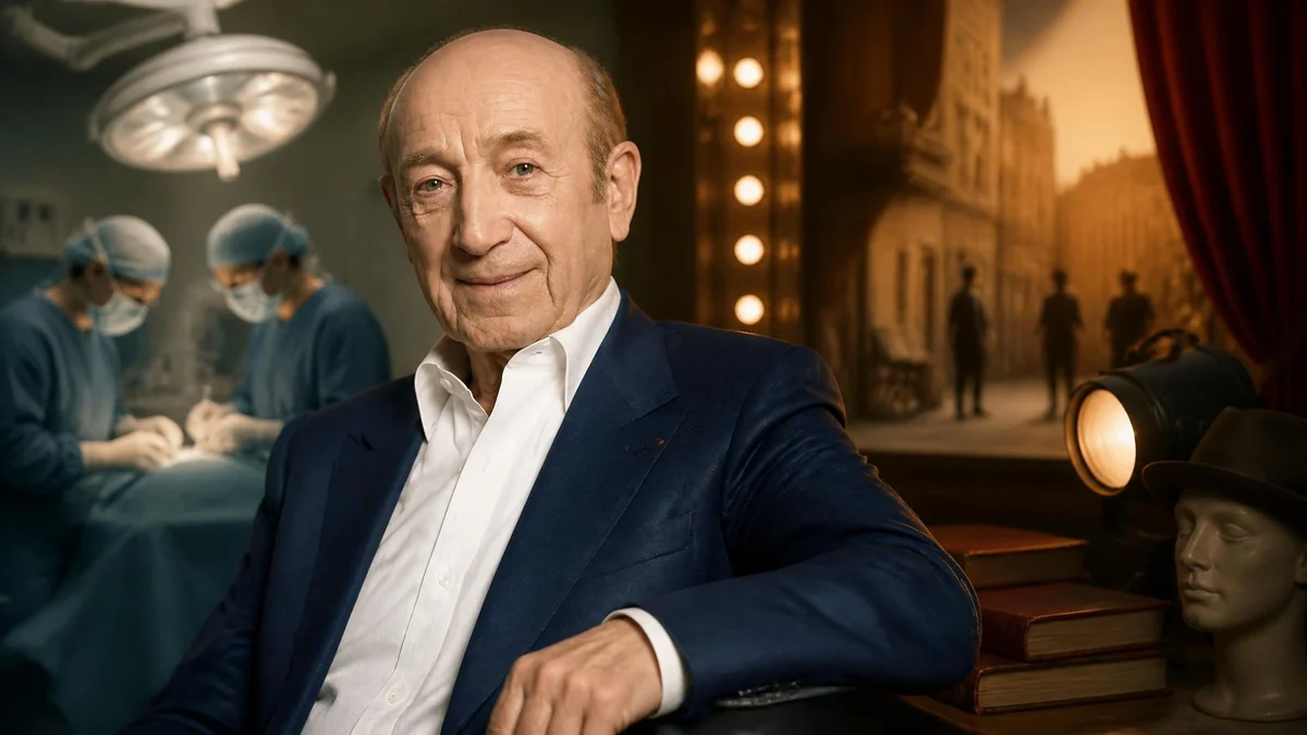 Portrait de Roland Copé illustrant sa double carrière entre le bloc opératoire et le monde du spectacle