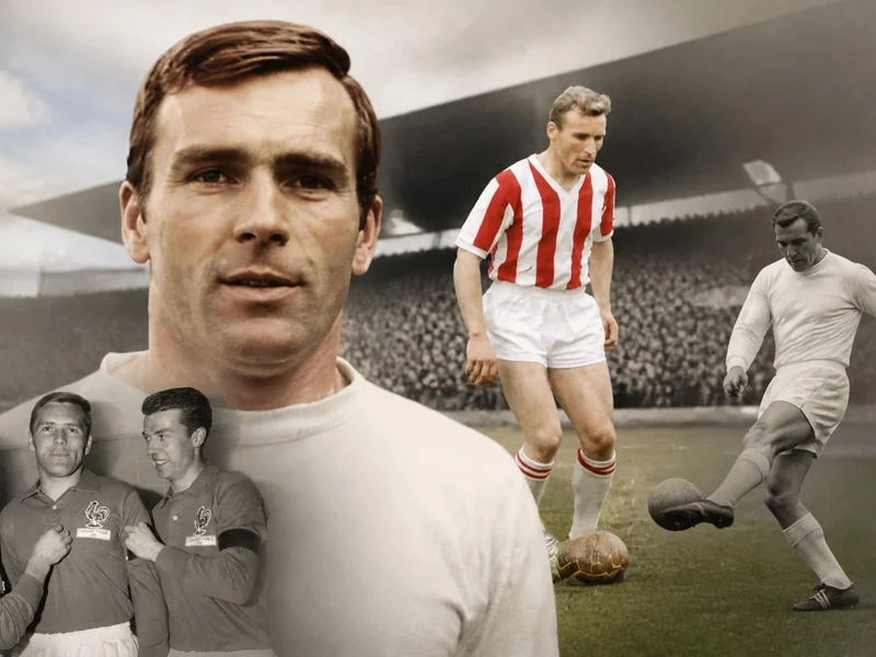 Montage photo retraçant la carrière de footballeur de Serge Roy sur les terrains et avec l'équipe de France